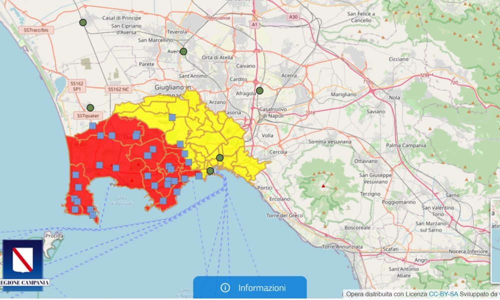 Piani evacuazione per area dei Campi Flegrei: zone e procedure