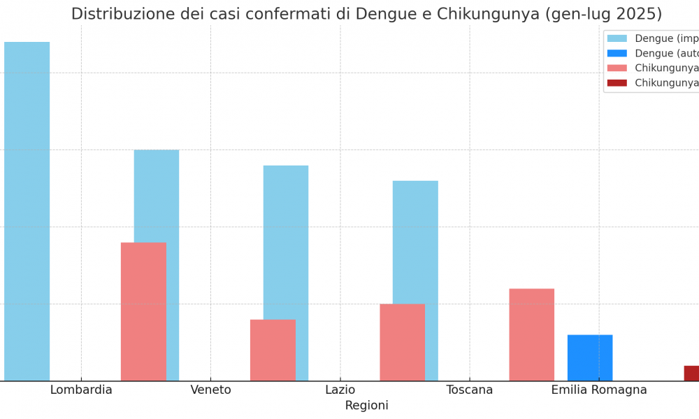 Dengue, in Italia 96 casi confermati nel 2025: tre autoctoni, tutti in Emilia Romagna