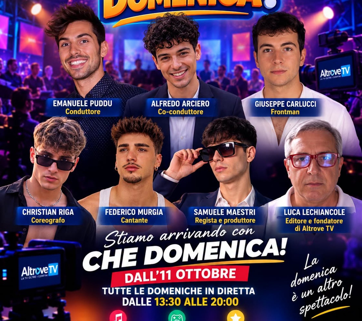 Altrove Tv, dall’11 ottobre al via “Che Domenica” tra informazione, musica e spettacolo