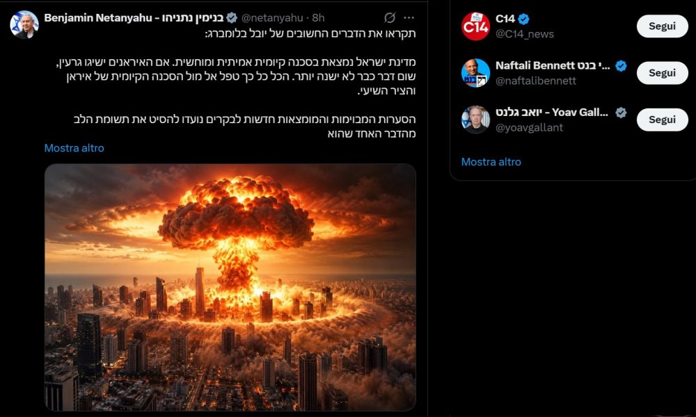 Netanyahu evoca un secondo Olocausto e rilancia la minaccia nucleare iraniana
