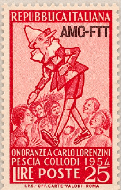 Il francobollo fantasma “Pinocchio” del 1954  ricompare da Kruso Art